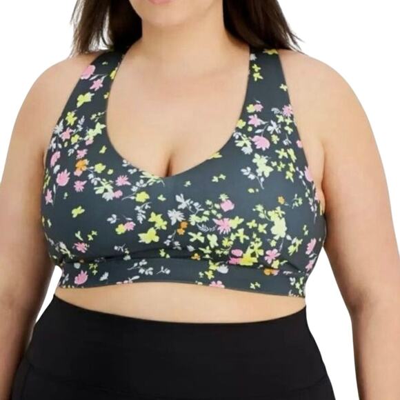 Ideology Low Impact Sports Bra in Pansy Poppyseed #9190 Size XL New with Tag - Picture 2 of 7
